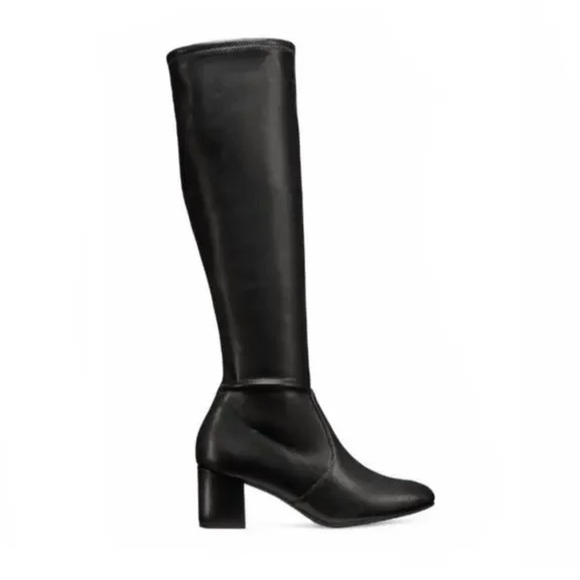 Stuart Weitzman Frannie 60 black leather Stretch knee-high boots Size 7